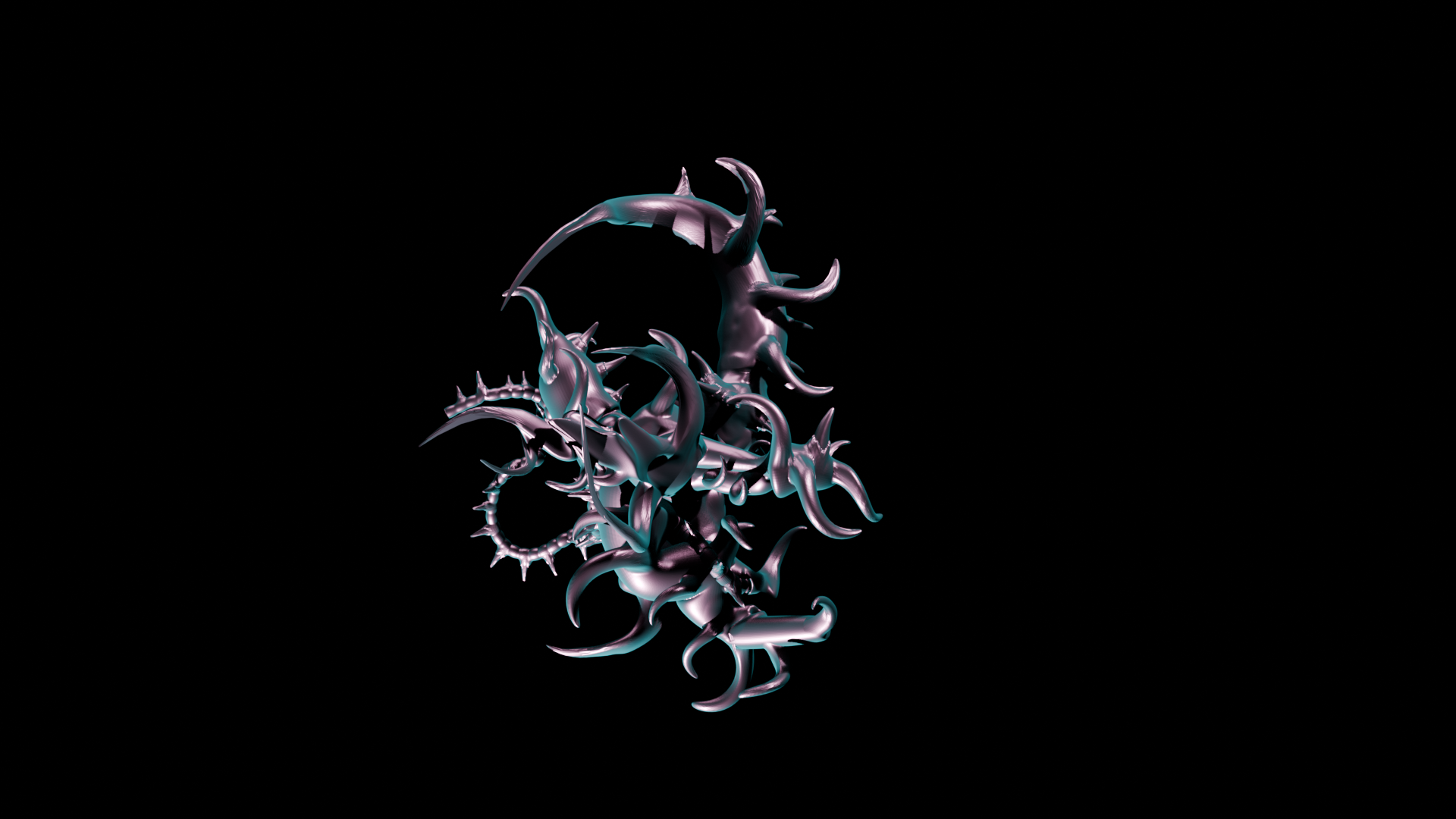 Cyanotic Velvet, a 3D-rendered artwork by AUTOPSIA